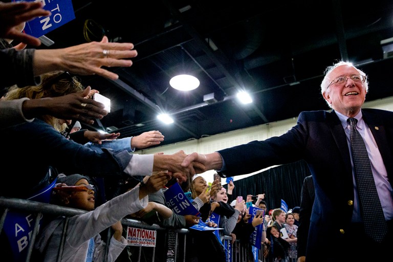 Bernie Sanders spoke to a small crowd on the eve of the South Carolina Democratic primary, as his top surrogates vowed to put a crack in Hillary Clinton's firewall. (AP File Photo/Jacquelyn Martin)