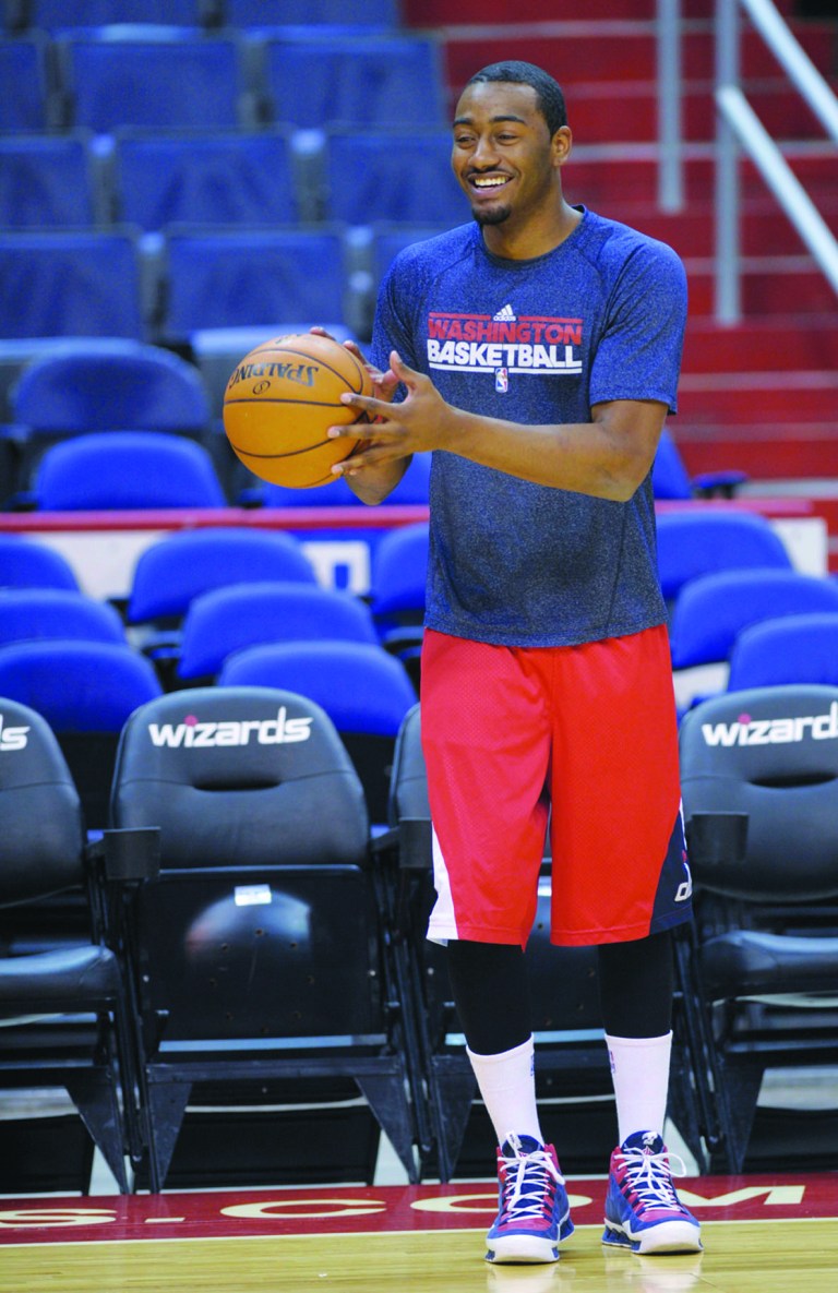 Susan Walsh/AP
Wizards point guard John Wall has been out since September because of a stress reaction in his kneecap.