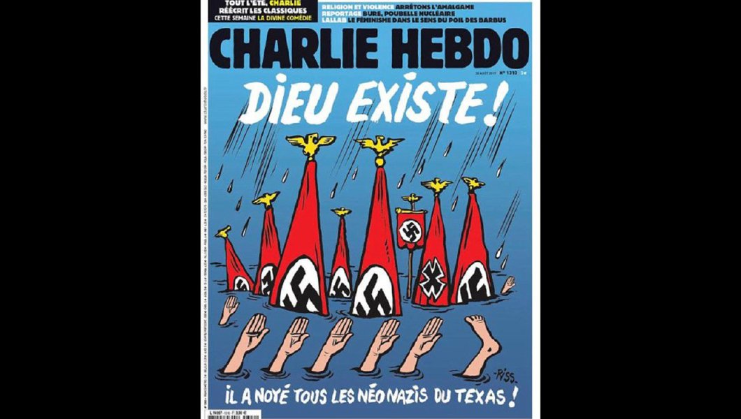 Conservatives are overreacting to Charlie Hebdo’s hurricane cartoon