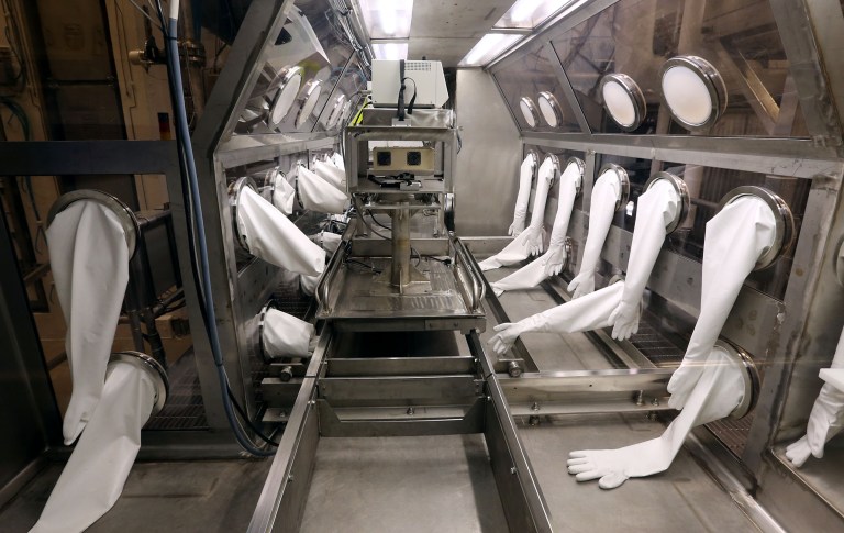 This Feb. 19, 2015 photo shows Referee Module No. 2 of the Whole System Live Agent Test at Dugway Proving Ground in Dugway, Utah. Centers for Disease Control and Prevention is investigating that aspect of what went wrong at Dugway Proving Ground, the Army installation in Utah that sent the anthrax to government and commercial labs in nine states across the U.S. and to an Army lab in South Korea. (Kristin Murphy/The Deseret News via AP)