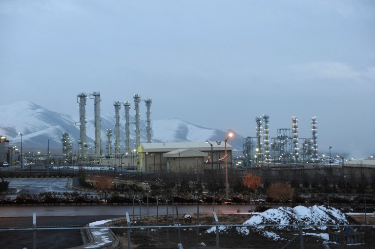 FILE - In this Jan. 15, 2011 file photo, Iran's heavy water nuclear facility is backdropped by mountains near the central city of Arak, Iran. A senior Iranian official said Monday, March 17, 2014, that an alleged attempt to sabotage one of Tehran's nuclear facilities, the nuclear reactor at Arak in the center of the country, involved foreign intelligence agencies who tampered with imported pumps. Tehran has accused the Israel, the U.S. and their allies of undermining Iran's nuclear program through covert operations. (AP Photo/ISNA, Hamid Foroutan, File)