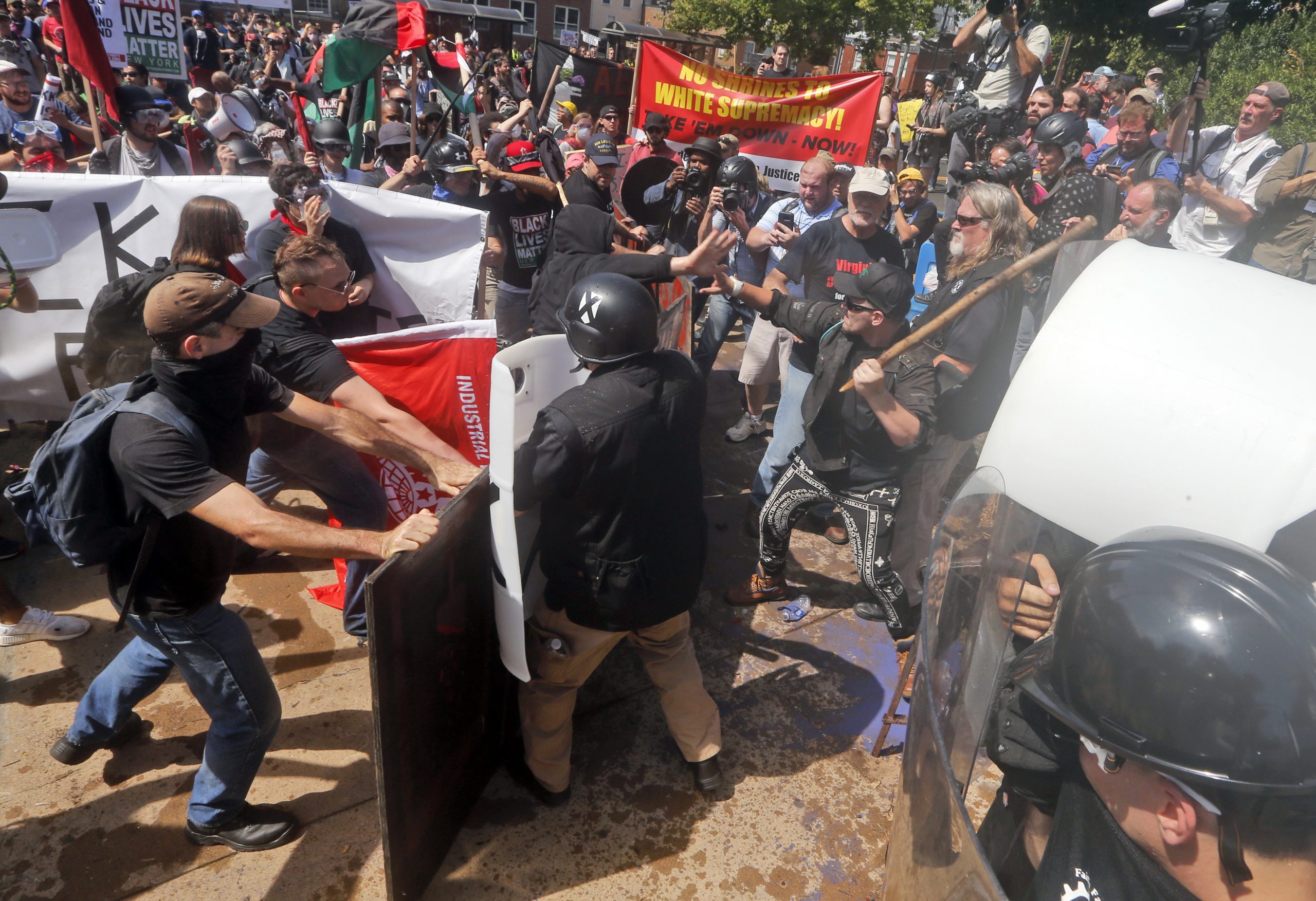 Car plows into counter-protesters at Charlottesville white supremacist rally