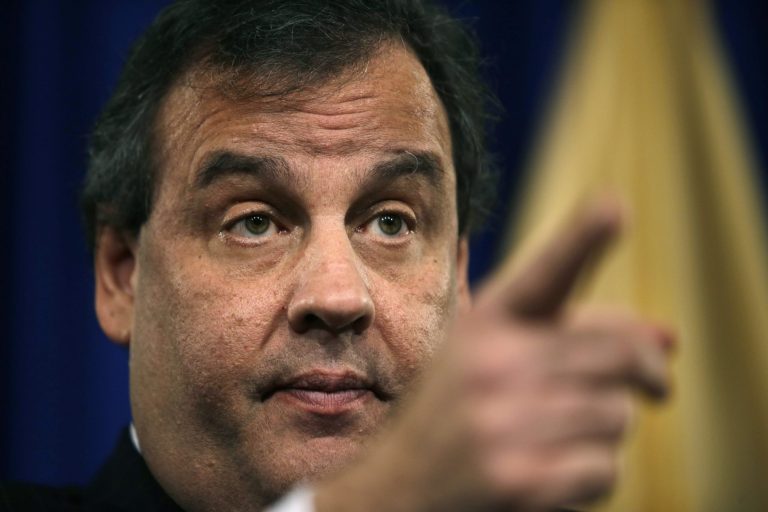 New Jersey Gov. Chris Christie gestures during a news conference on Thursday at the Statehouse in Trenton, N.J. (AP Photo/Mel Evans)