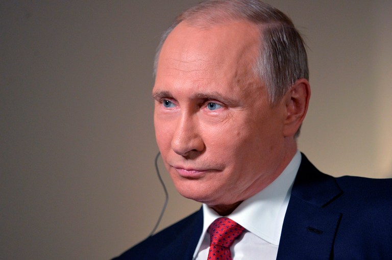 Russian President Vladimir Putin denied that Russia had any involvement with the release of data stolen in hacks of the DNC and DCCC. (Alexei Druzhinin, Sputnik, Kremlin Pool Photo via AP)