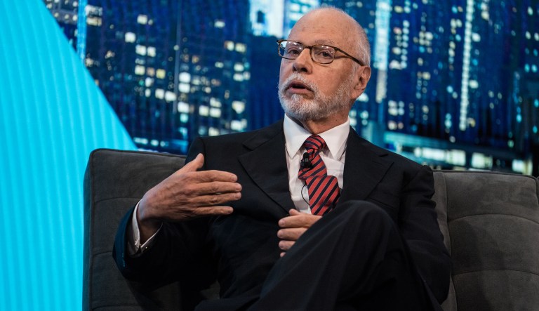Paul Singer, founder and president of Elliott Management Corp., speaks during the Bloomberg Invest Summit in New York, U.S., on Wednesday, June 7, 2017. This invitation-only event brings together the most influential and innovative figures in investing for an in-depth exploration of the challenges and opportunities posed by the constantly changing financial, economic and regulatory landscape.