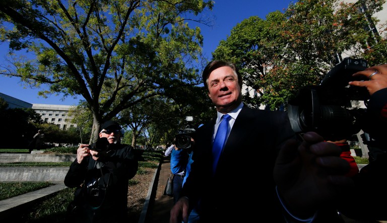 Manafort and Gates both pleaded not guilty on Monday to the 12 charges. (AP Photo/Alex Brandon)
