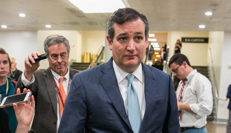 Sen Ted Cruz, R-Texas, lashed out at Senate Republicans on Friday for their inaction in healthcare reform legislation. (Graeme Jennings/Washington Examiner)