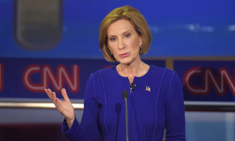 Carly Fiorina got a significant bump from the second Republican presidential debate. (AP Photo)