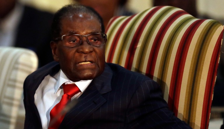 The speaker stopped impeachment proceedings to say they had received a letter from Mugabe with the resignation 