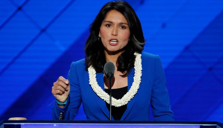Rep. Tulsi Gabbard, D-Hawaii, urged the Trump administration to dispense with preconditions for diplomatic conversations between envoys from the U.S. and North Korea. (AP Photo/J. Scott Applewhite, File)
