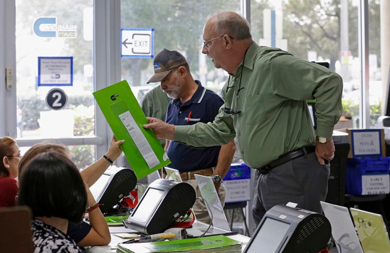 In Florida, early voting meant Rubio could not drop out of the race when he should have without disenfranchising tens of thousands of Florida Republicans who voted for him early. (AP Photo/Alan Diaz)
