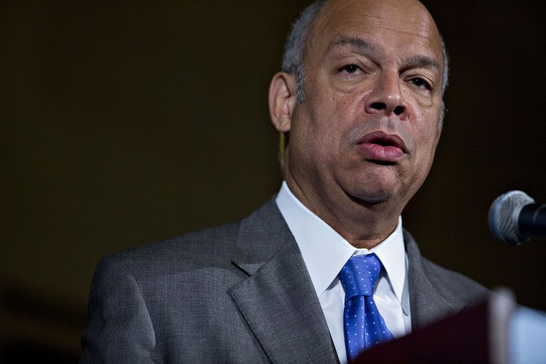 "The prospect of homegrown violent extremists — another San Bernardino, another Orlando — is No. 1 on my list," Jeh Johnson said. (Andrew Harrer/Bloomberg)