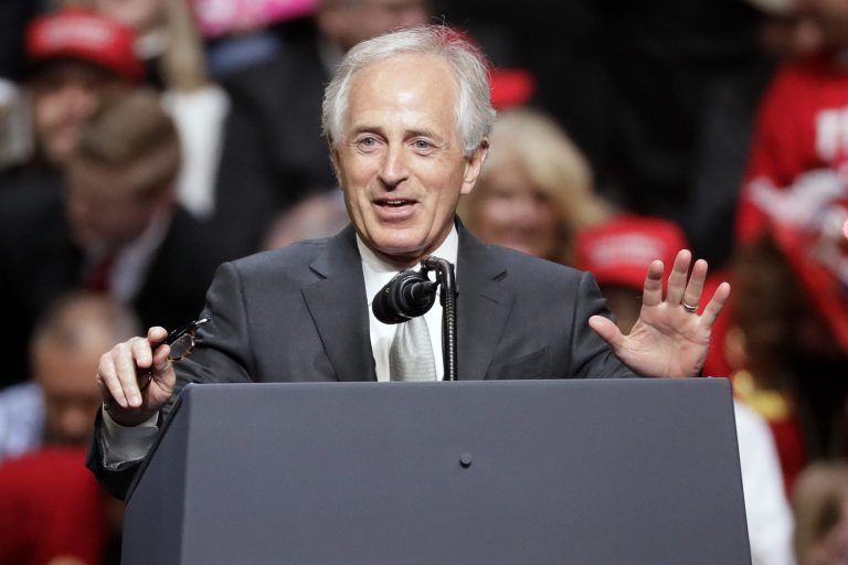 Sen. Bob Corker said late Friday that he had a phone conversation with President Trump about healthcare. (AP Photo/Mark Humphrey)