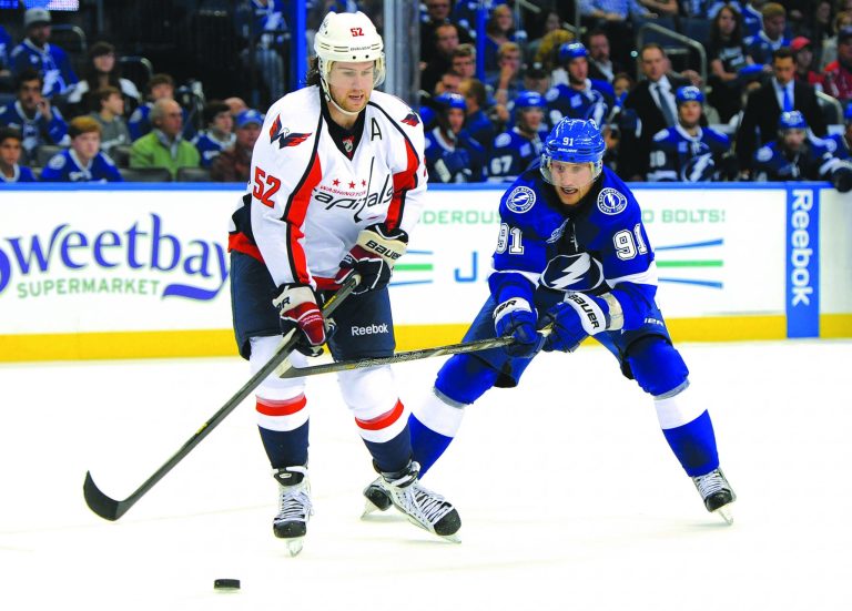 Brian Blanco/AP
Mike Green, who missed much of last season after hernia surgery, has one goal and two assists in five games this season.