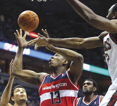 Jeffrey Phelps/AP
Kevin Seraphin has averaged 10.7 points, 6.4 rebounds and 1.8 blocks since the Wizards traded away JaVale McGee.
