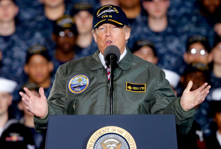 It would take a 7 to 12 percent increase in the defense budget to pay for Trump's proposed build up. (AP Photo/Steve Helber)
