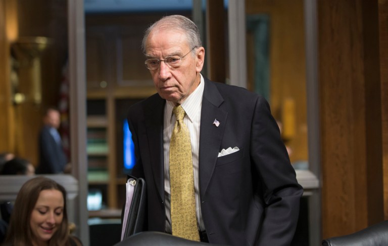 Senate Judiciary Committee Chairman Sen. Chuck Grassley pressed Attorney General Loretta Lynch in a letter for a copy of the immunity agreement offered to Clinton aide Bryan Pagliano. (AP Photo/J. Scott Applewhite)