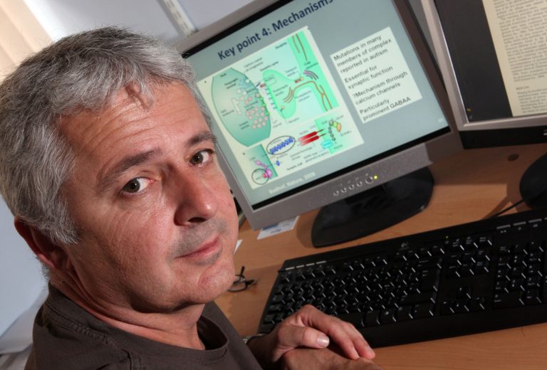 FILE - This 2013 file photo provided by Cardiff University shows Dr. Michael O'Donovan, deputy director of the MRC Centre for Neuropsychiatric Genetics and Genomics at Cardiff University School of Medicine in Cardiff, Wales, United Kingdom. Scientists have pinpointed more than 100 spots in our DNA code linked to the risk of schizophrenia, lighting up some little-known pathways that make the mysterious disease tick. (AP Photo/Cardiff University School of Medicine)