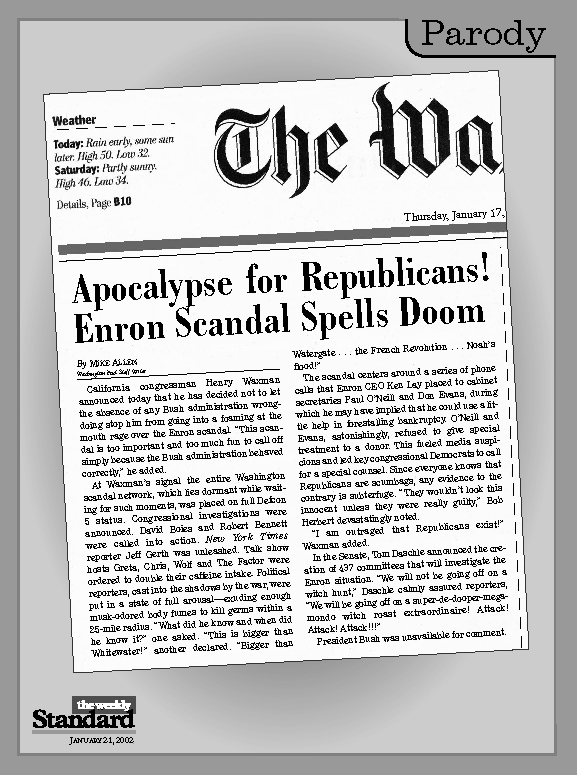 Enron scandal spells doom for the GOP.