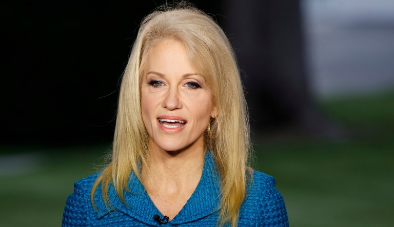 Kellyanne Conway wouldn't say Friday whether President Trump believes climate change is a hoax. (AP Photo/Evan Vucci, File)