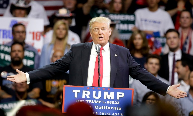 The Donald Trump campaign criticized the Obama administration over a monthly labor report Friday showing sluggish job growth in August. (AP Photo/Chris Carlson)