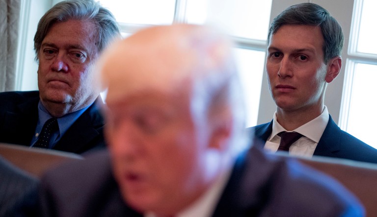 This Fire and Fury stuff sure is entertaining. But take it all with a grain of salt. (AP Photo/Andrew Harnik)