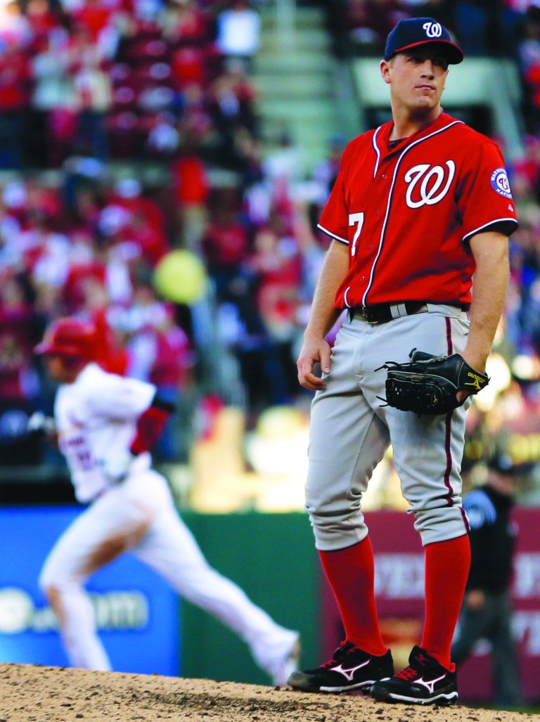 Jeff Roberson/AP
Nationals right-hander Jordan Zimmermann threw his fastball 77.7 percent of the time against the Cardinals in a Game 2 loss, much more than he threw it during the regular season.
