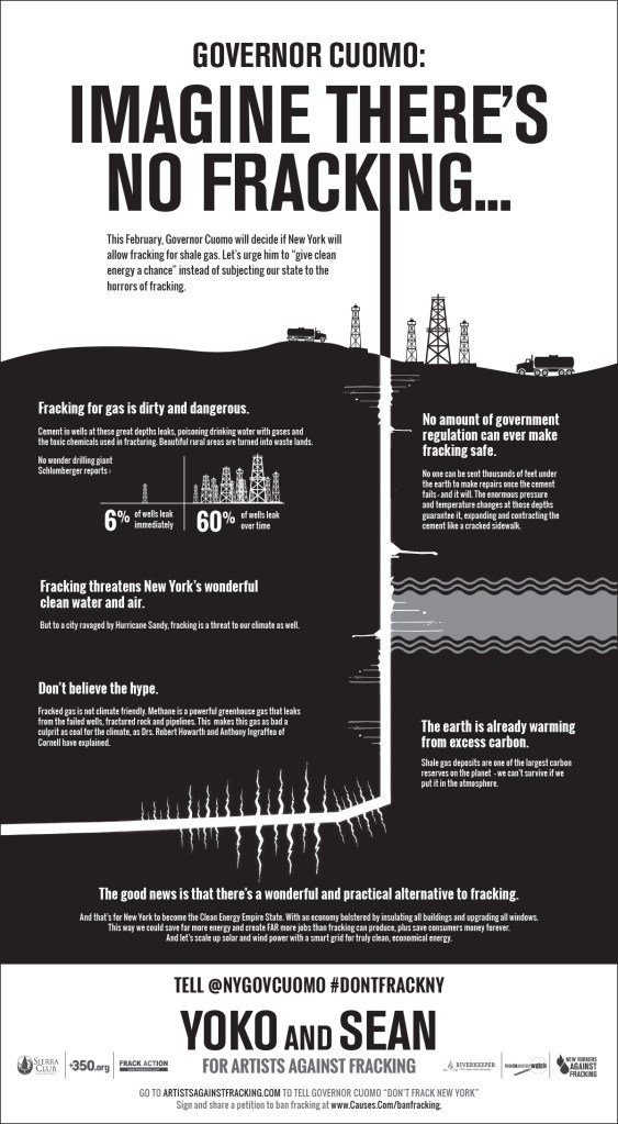 Yoko Ono & Sean Lennon: ‘Imagine There’s No Fracking’