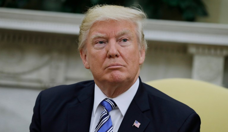 President Trump is seen in the Oval Office of the White House. (AP Photo/Evan Vucci)