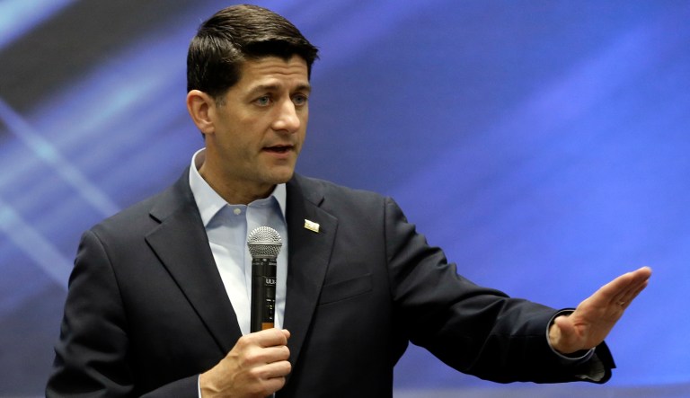 House Speaker Paul Ryan speaks during his visit to Intel in Hillsboro, Ore., Wednesday, Aug. 23, 2017. (AP Photo/Don Ryan)
