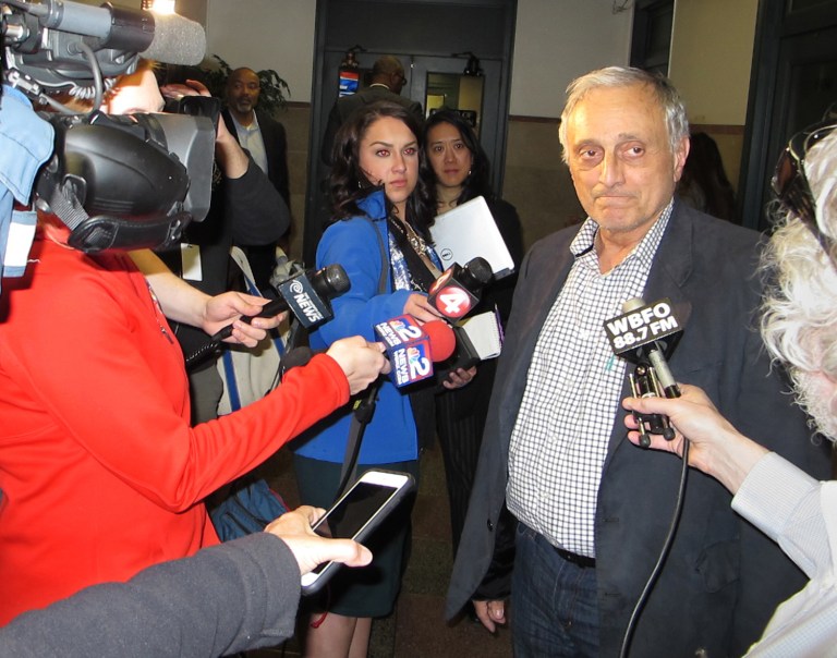 Newsrooms were already up and running, publishing headlines claiming the Buffalo businessman had suggested that the attorney general should be lynched. (AP Photo)