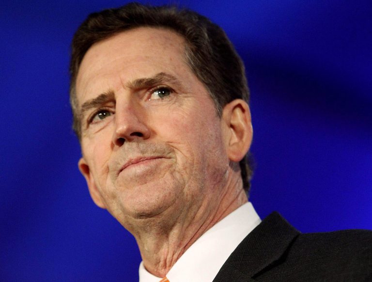   FILE - In this June 17, 2011 file photo, Sen. Jim DeMint, R-S.C. speaks in New Orleans. DeMint announced Thursday, Dec. 6, 2012 that he is resigning to take over at Heritage Foundation. (AP Photo/Patrick Semansky, File)  