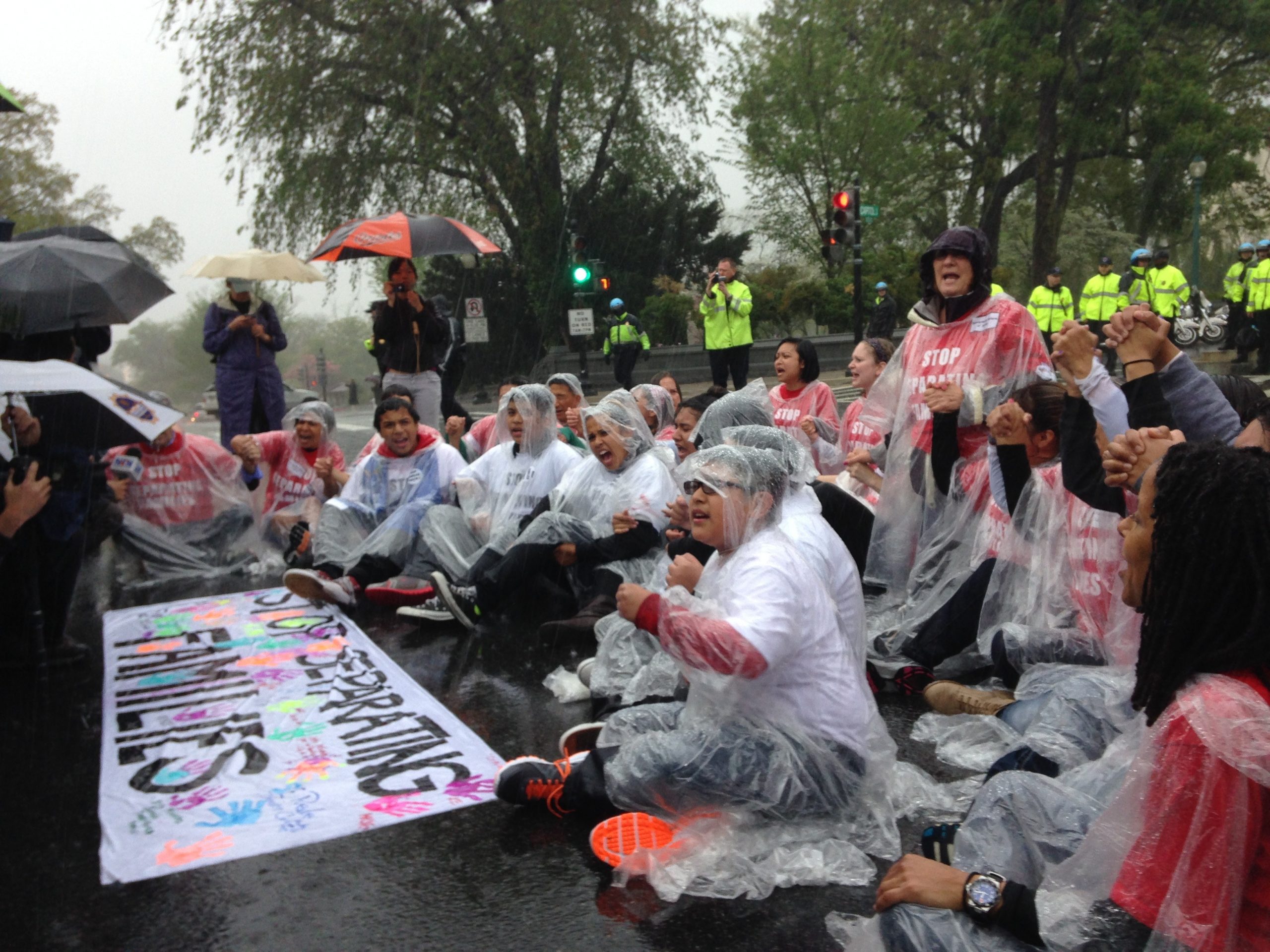 Youths arrested in immigration protest