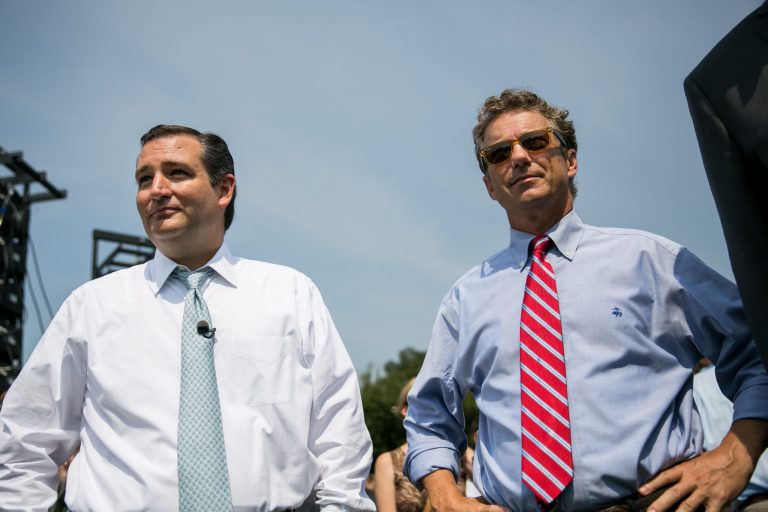Sens. Ted Cruz, R-Texas, and Rand Paul, R-Ky. (Drew Angerer/Getty Images)