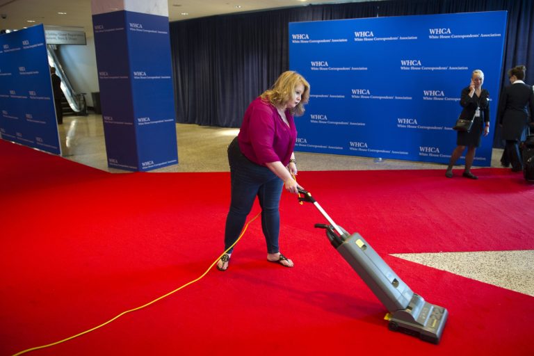The White House Correspondents' dinner, the premier event of the Washington press corps, was two hours of mawkish self-celebration followed by 30 minutes of Trump-bashing. (AP Photo/Cliff Owen)