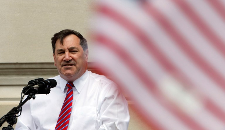 Polling shows Joe Donnelly would lose to a Republican opponent 45 to 51 points. (AP Photo/AJ Mast)
