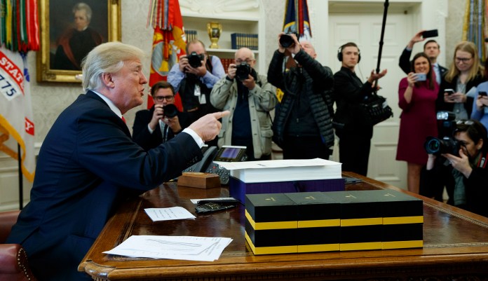President Trump has said he plans to hold a ceremony for the "Fake News Awards" on Wednesday. (AP Photo/Evan Vucci)
