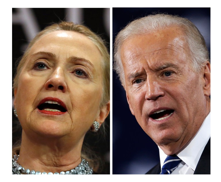Hillary Clinton's team knows that they may face some competition from Joe Biden in the next few days, but they haven't spent time preparing for the vice president's entrance into the race. (AP Photos)