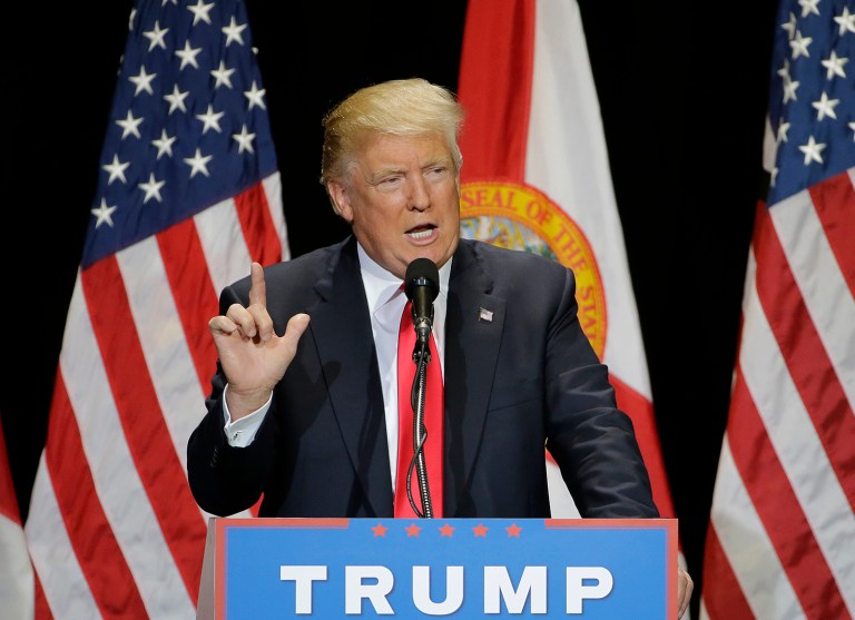 Donald Trump will huddle with House Republican lawmakers next month, GOP leaders announced. (AP Photo/Chris O'Meara)