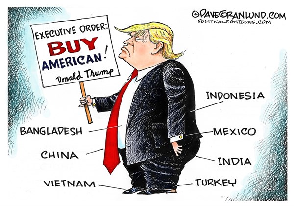 Editorial cartoon: Trump’s ‘Buy American’ executive order