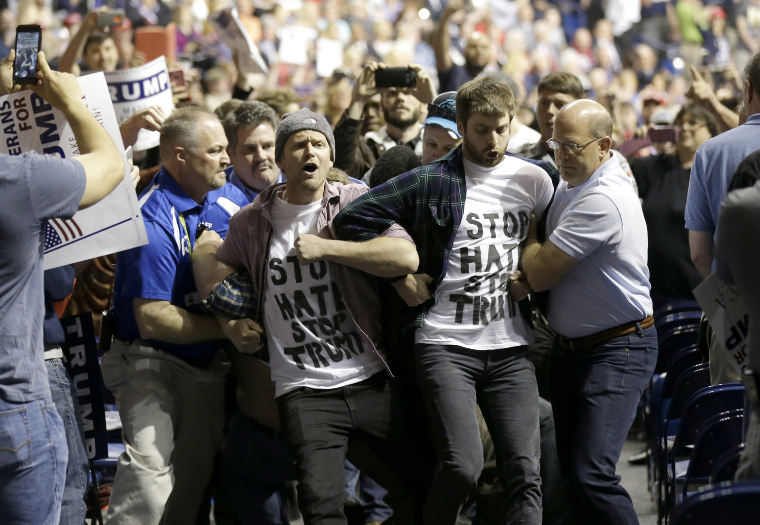 Trump says supporters are ‘very appropriate’ to get rough with rally protesters