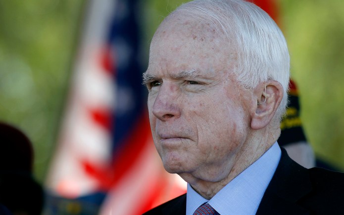 "So far, we have been totally paralyzed," McCain said. (AP Photo/Ralph Freso)