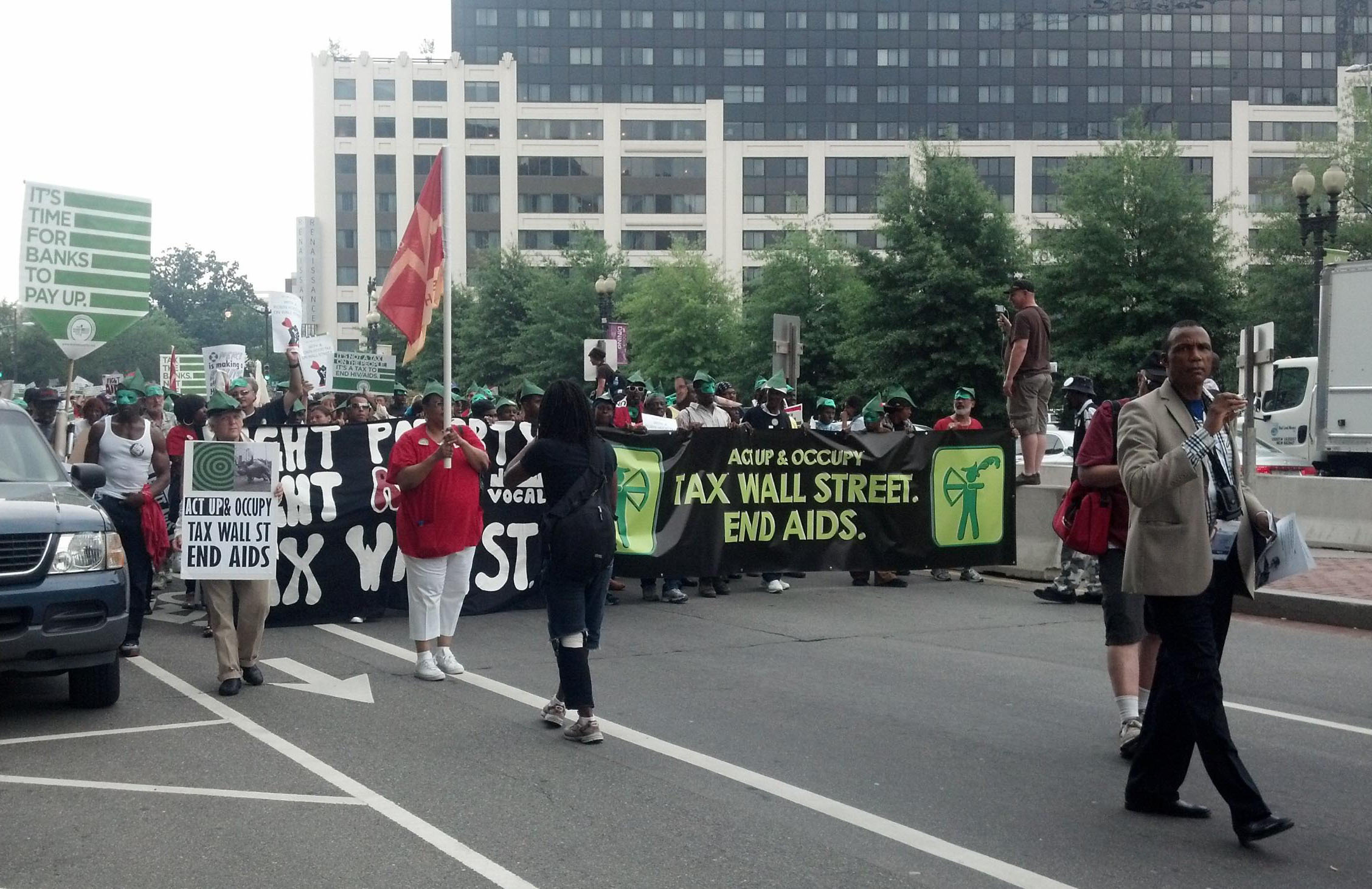 Marchers from AIDS conference take to D.C. streets