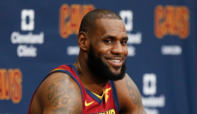 Cleveland Cavaliers' LeBron James doubled down on his criticism of President Trump after the commander in chief disinvited Golden State Warriors player Stephen Curry from a White House visit. (AP Photo/Ron Schwane)