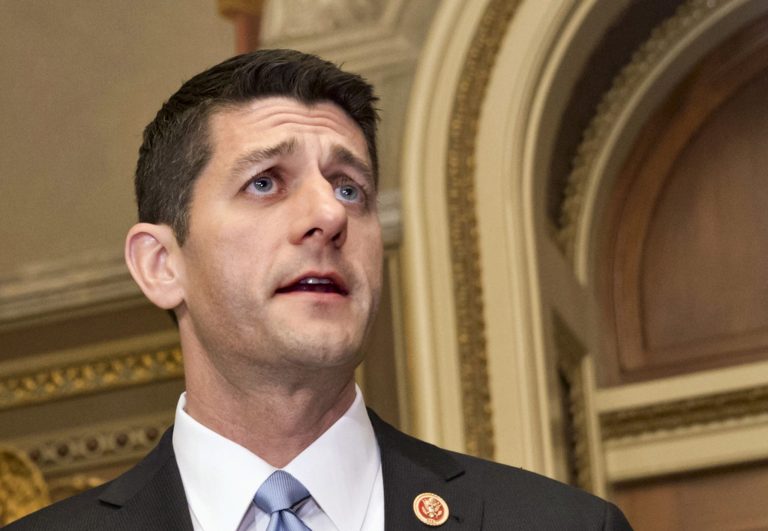 Former vice presidential nominee Rep. Paul Ryan, R-Wis., shown here Oct. 17, is in Iowa to headline a fundraiser for Republican Gov. Terry Branstad. (AP Photo/ Scott Applewhite, File)