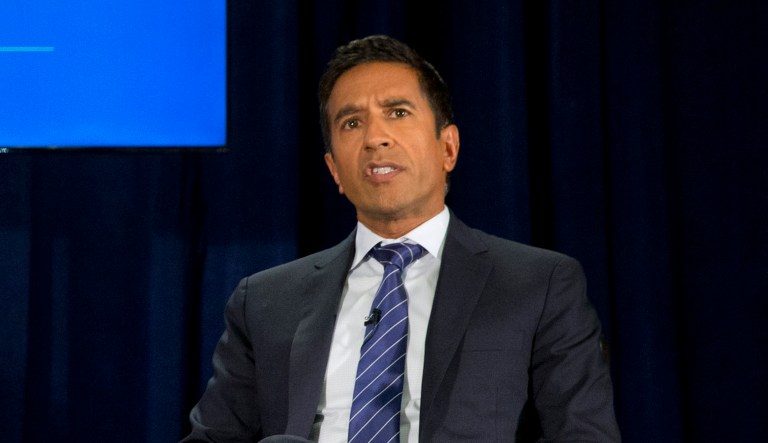 CNN's medical expert Dr. Sanjay Gupta said the test results made public the previous day by the president's physician demonstrated a heart malady. (AP Photo/Jacquelyn Martin)