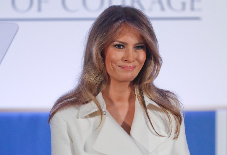 The Daily Mail has agreed to pay first lady Melania Trump damages after it published a story alleging the former model had been an escort in the 1990s. (AP Photo/Pablo Martinez Monsivais)
