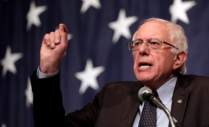 "Our campaign is going to transition into another organization which is going to support candidates running for school board, for city council, for state legislature," Sanders said. (AP Photo/Charlie Riedel)