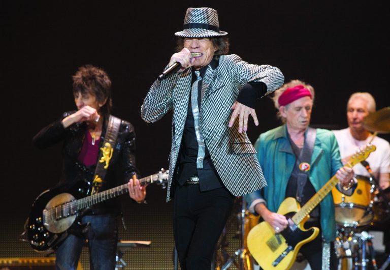 The Rolling Stones perform at the O2 arena in east London. (Photo by Joel Ryan/Invision/AP)