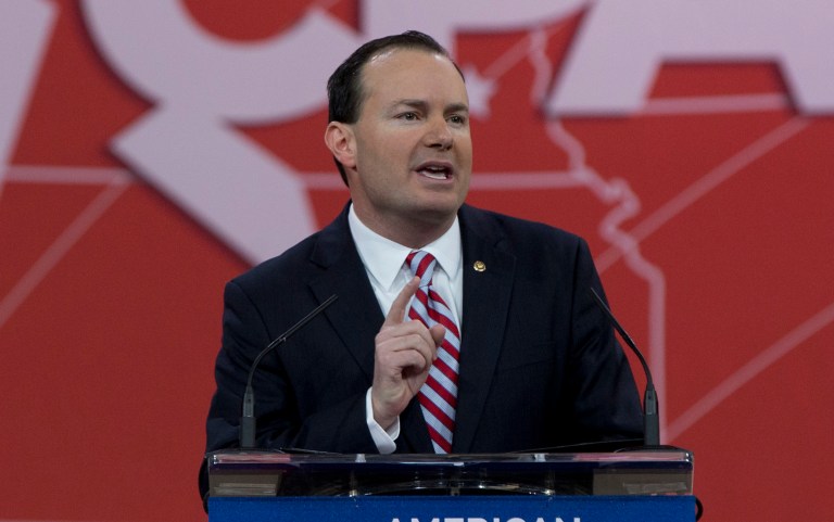 Sen. Mike Lee, R-Utah, is withholding support for Trump, citing the presumptive GOP presidential nominee's insufficient commitment to constitutional and conservative principles. (AP Photo/Carolyn Kaster)